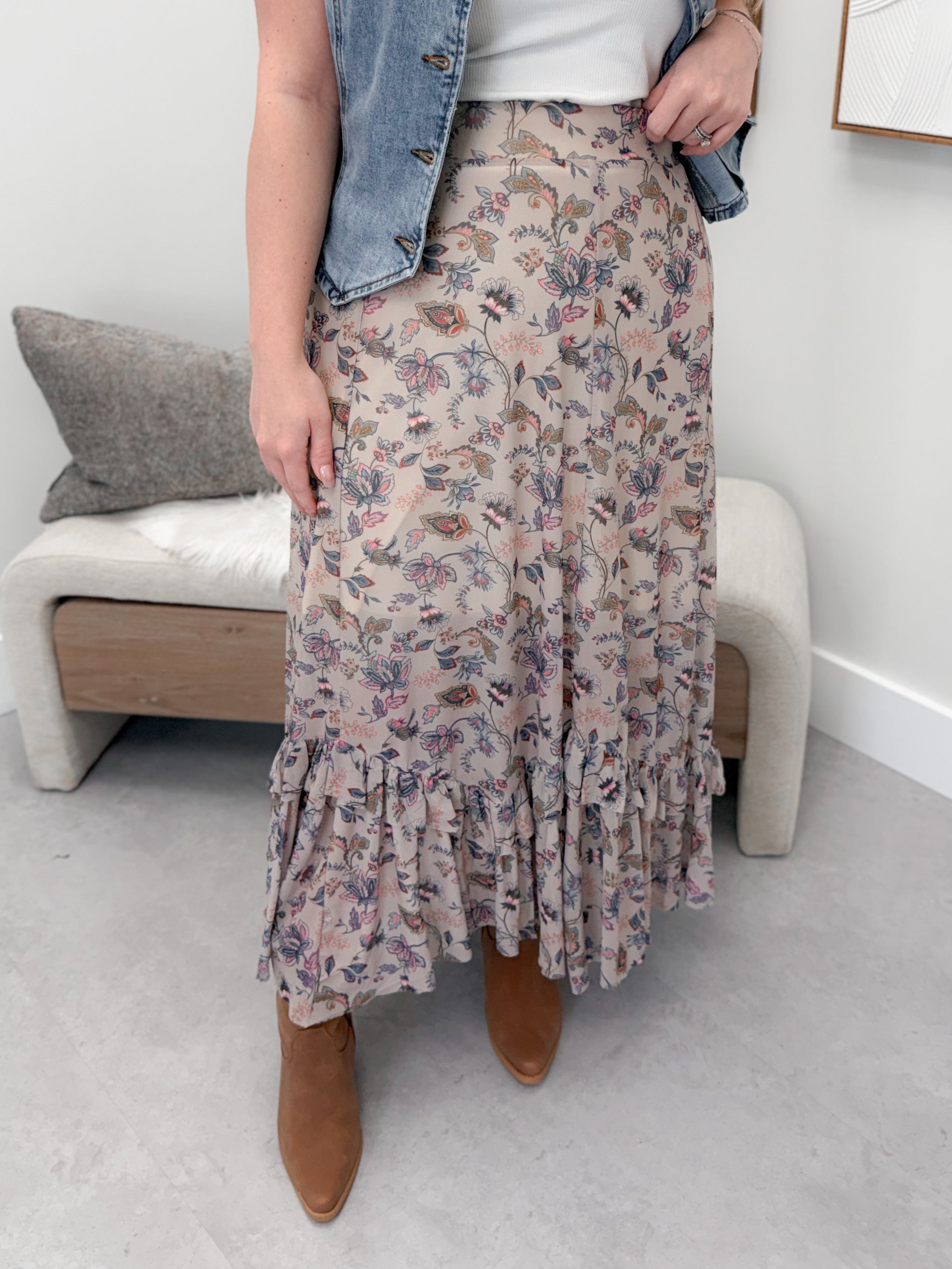 Paisley Skirt in Floral