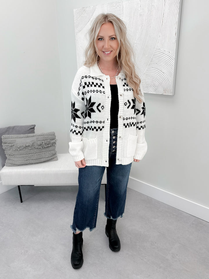 Apres Ski Cardigan in Cream