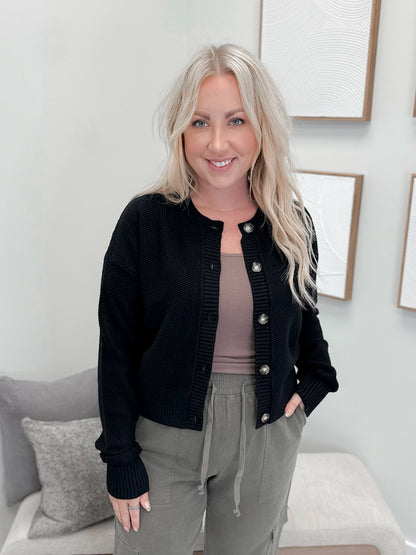 Cloud Knit Cardigan in Ink by Ampersand Avenue