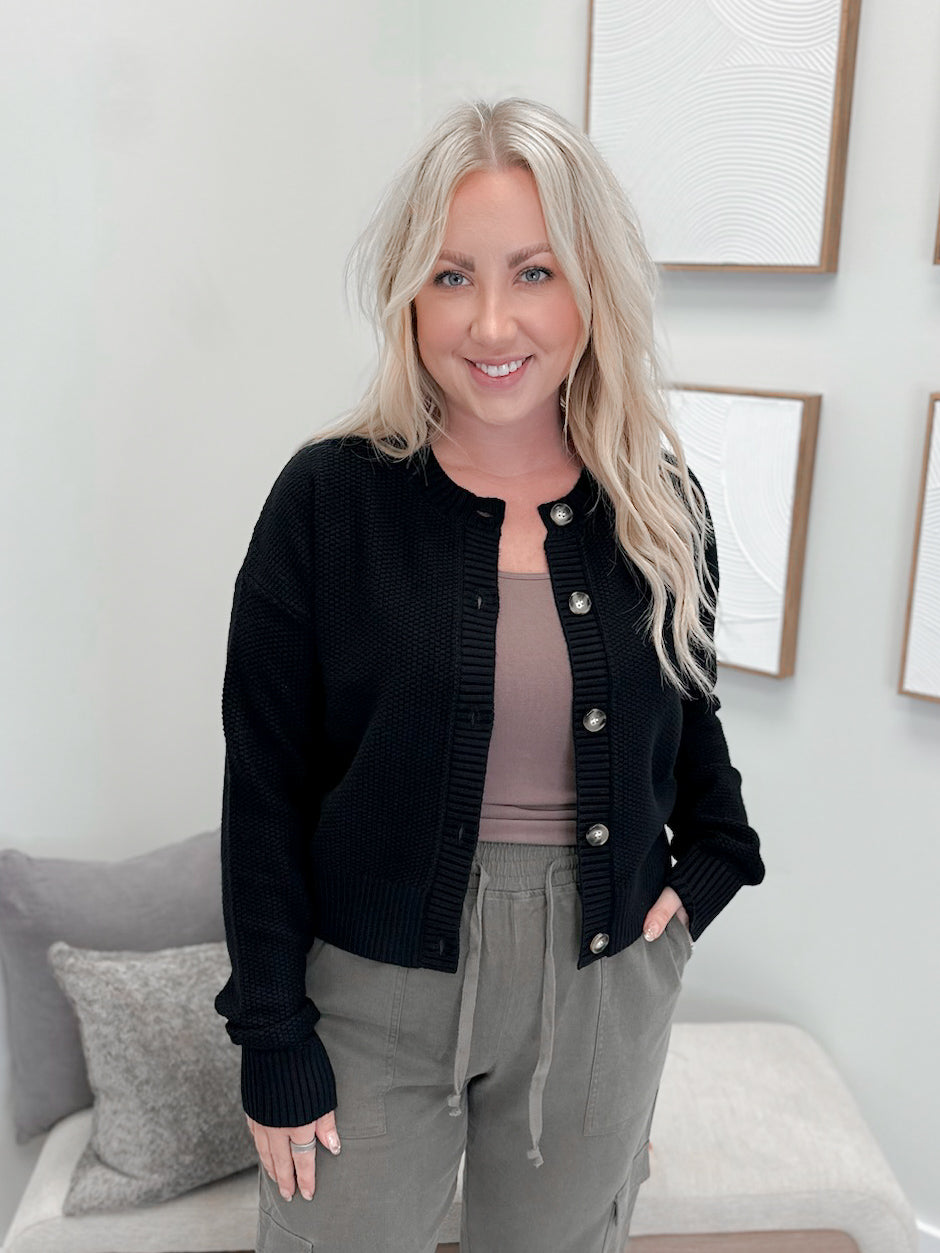 Cloud Knit Cardigan in Ink by Ampersand Avenue