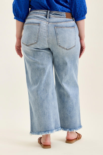 Sonia Ankle Wide Jeans by Judy Blue