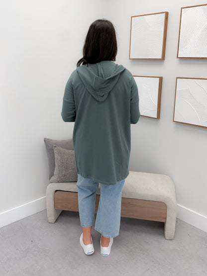 726 Hooded Cardigan in Juniper by Twenty Nine the Label