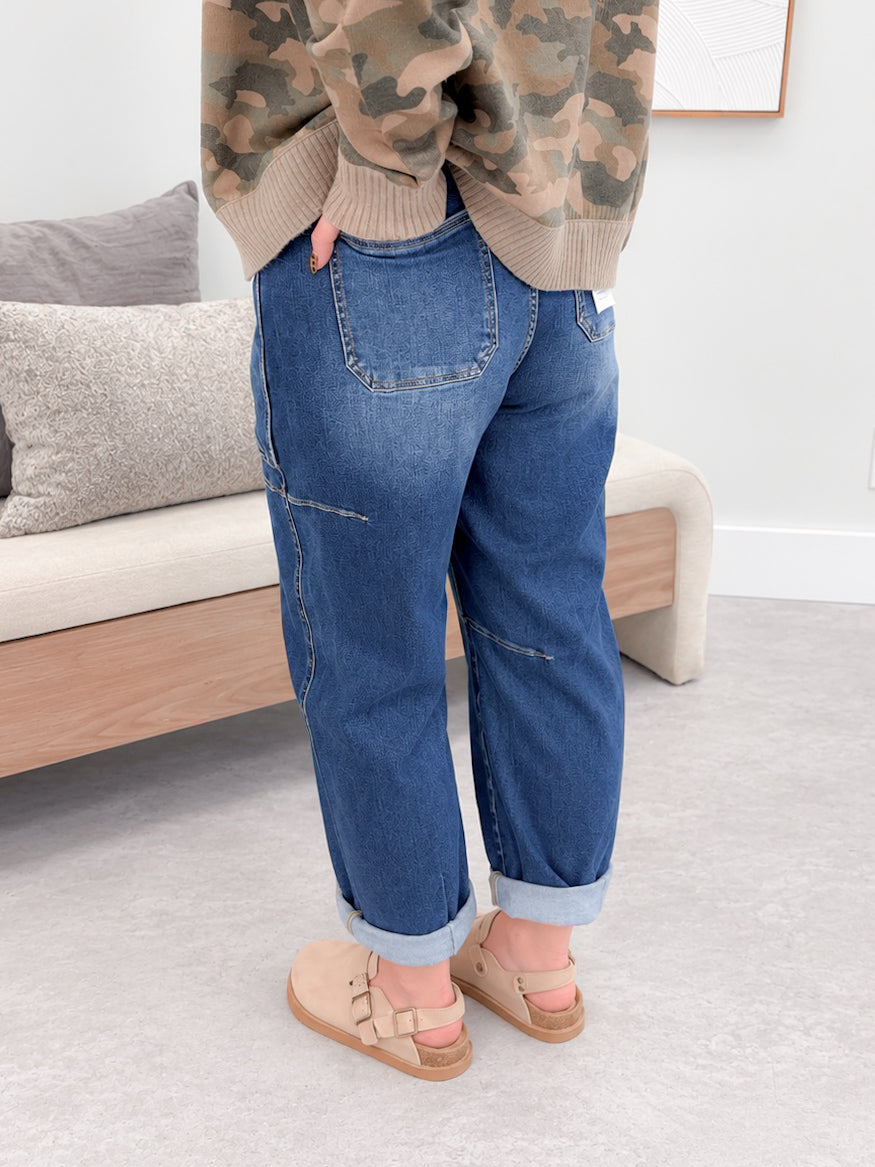 Maxwell Cargo Barrel High Rise Jeans by Risen