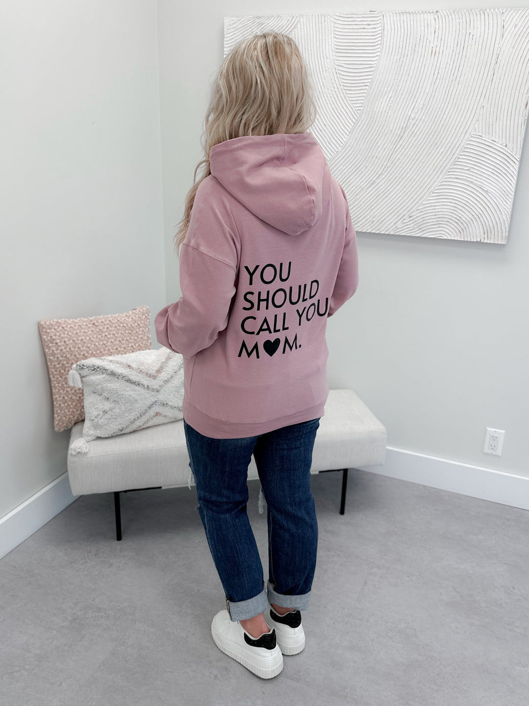 Call Your Mom University Hoodie by Ampersand Ave