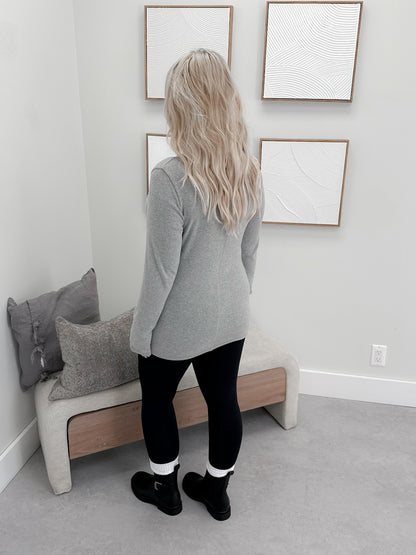 Georgia Long Sleeve in Light Grey