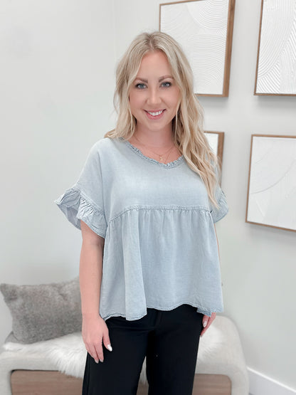 Jinxs Top in Denim