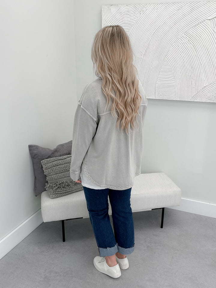 Oaklie Shacket in Grey