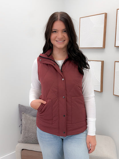 Remy Vest in Burgundy