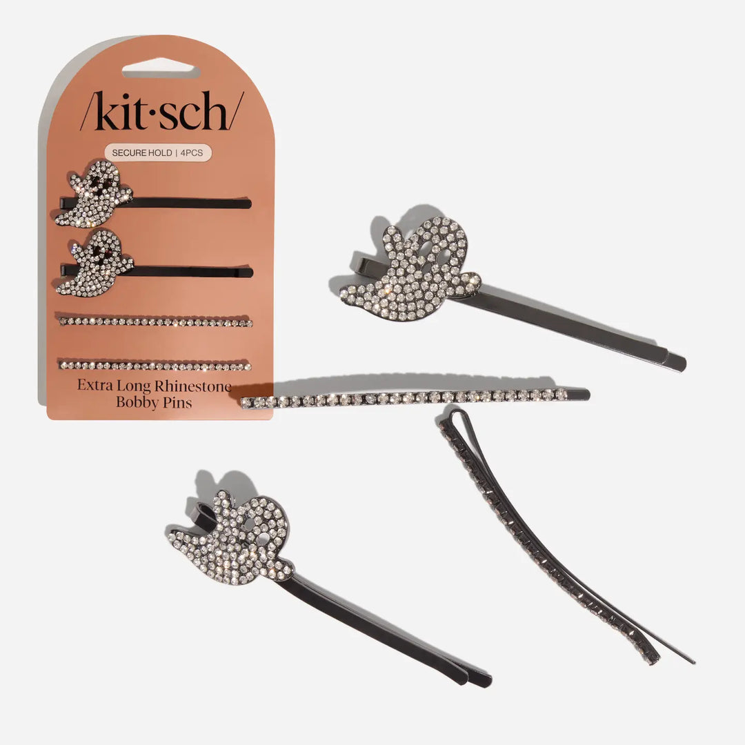 Ghost Extra Long Metal Rhinestone Bobby Pins