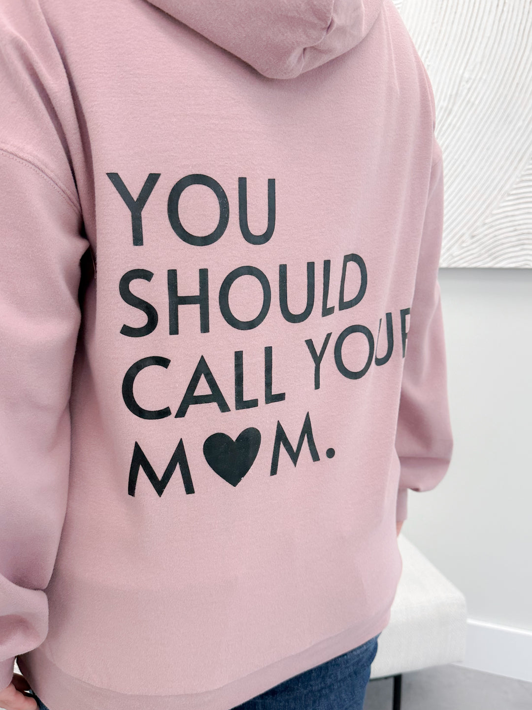 Call Your Mom University Hoodie by Ampersand Ave