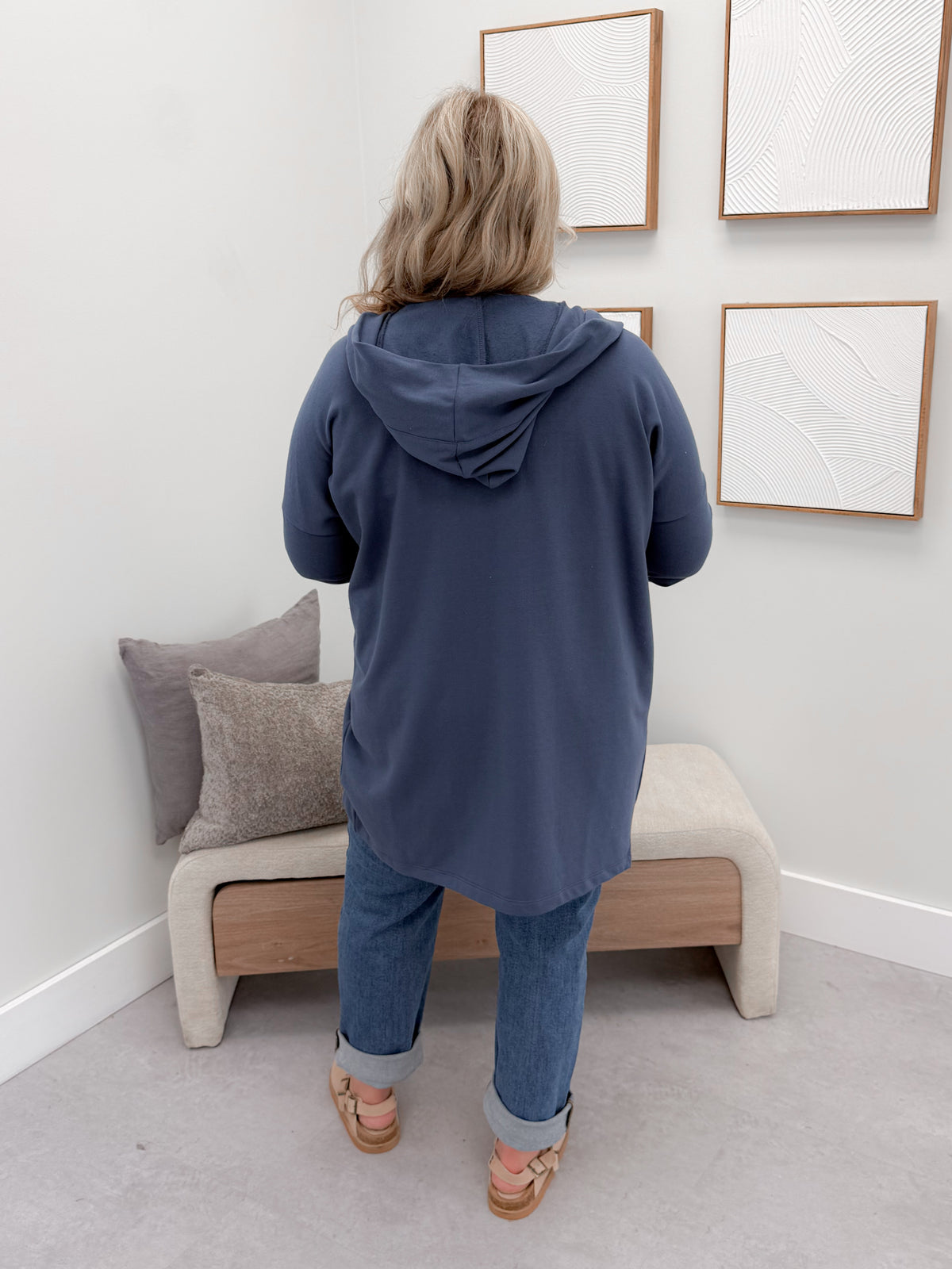 726 Hooded Cardigan in Dark Waters by Twenty Nine the Label