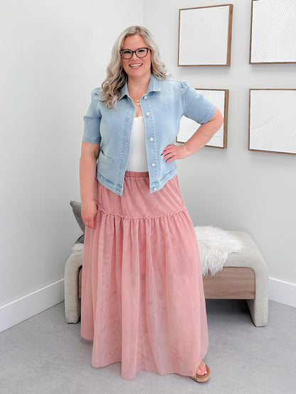 Mara Jean Jacket in Light Wash