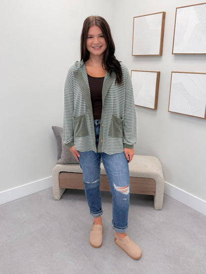 Maisy Button Up in Olive