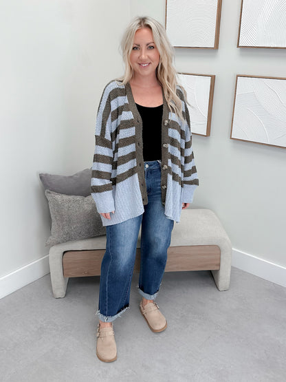 Kalista Cardigan in Blue Stripes