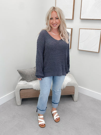 Blake Sweater in Blue Grey
