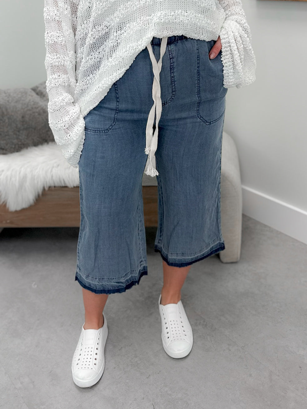 Sunset Pull-on Pants in Denim