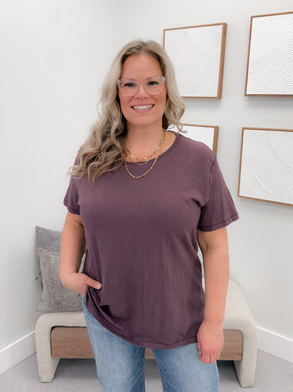 209 Tee in Plum by Twenty Nine The Label