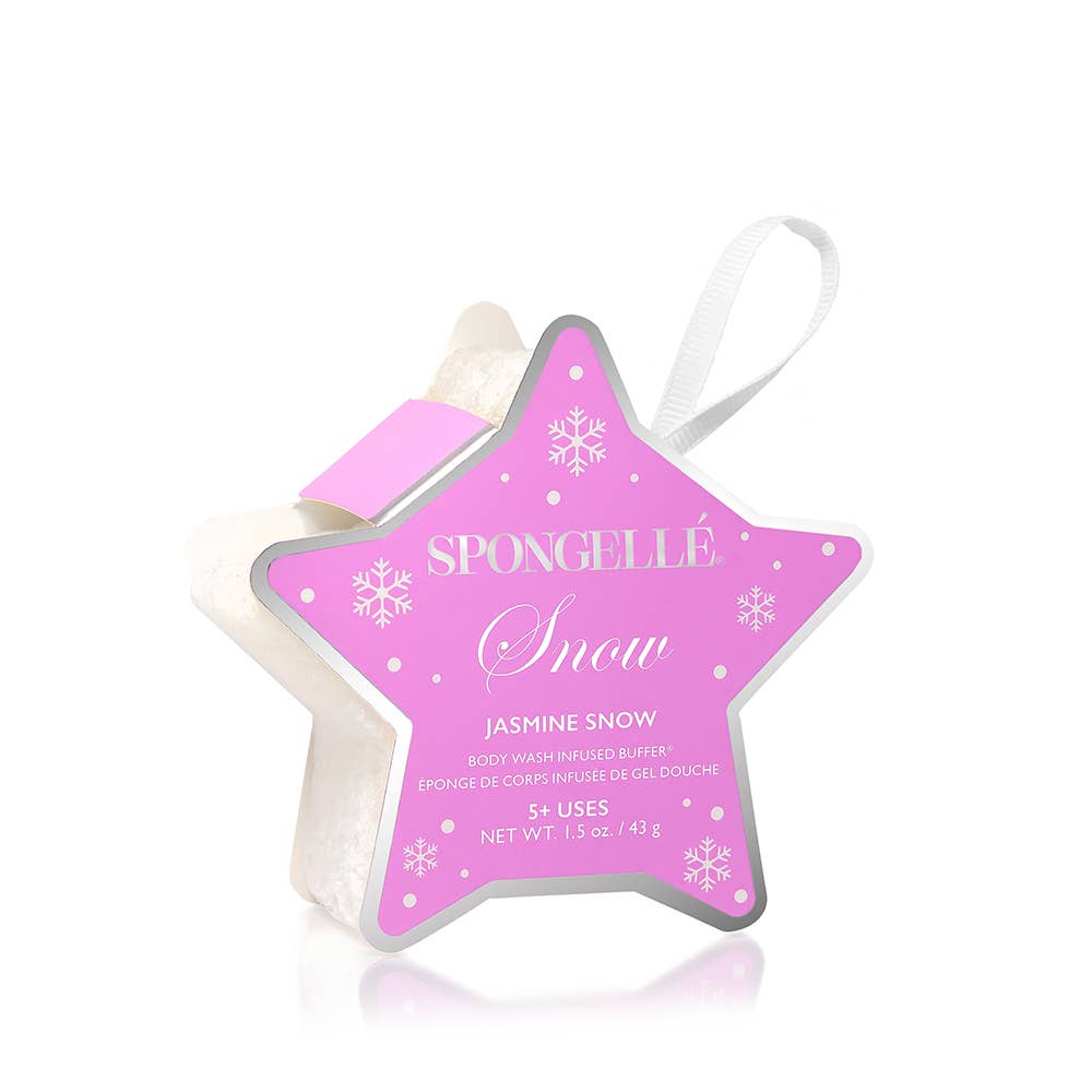 Jasmine Snow Holiday Star Body Buffer by Spongelle