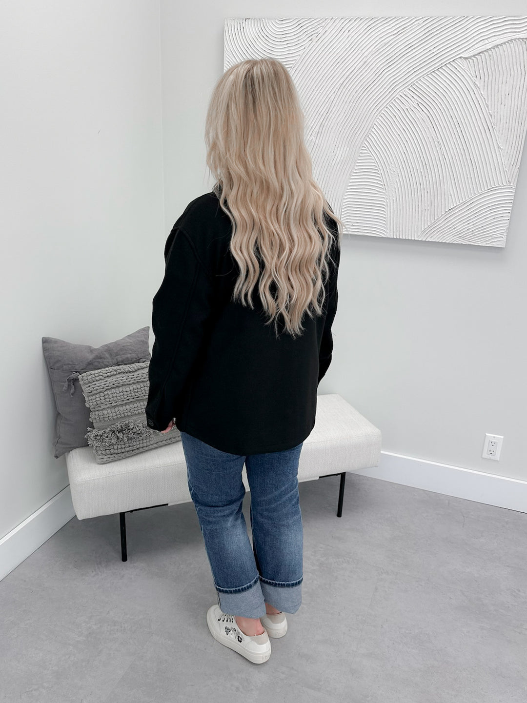 Autumn Shacket in Black