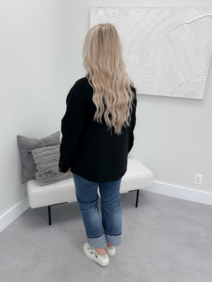 Autumn Shacket in Black
