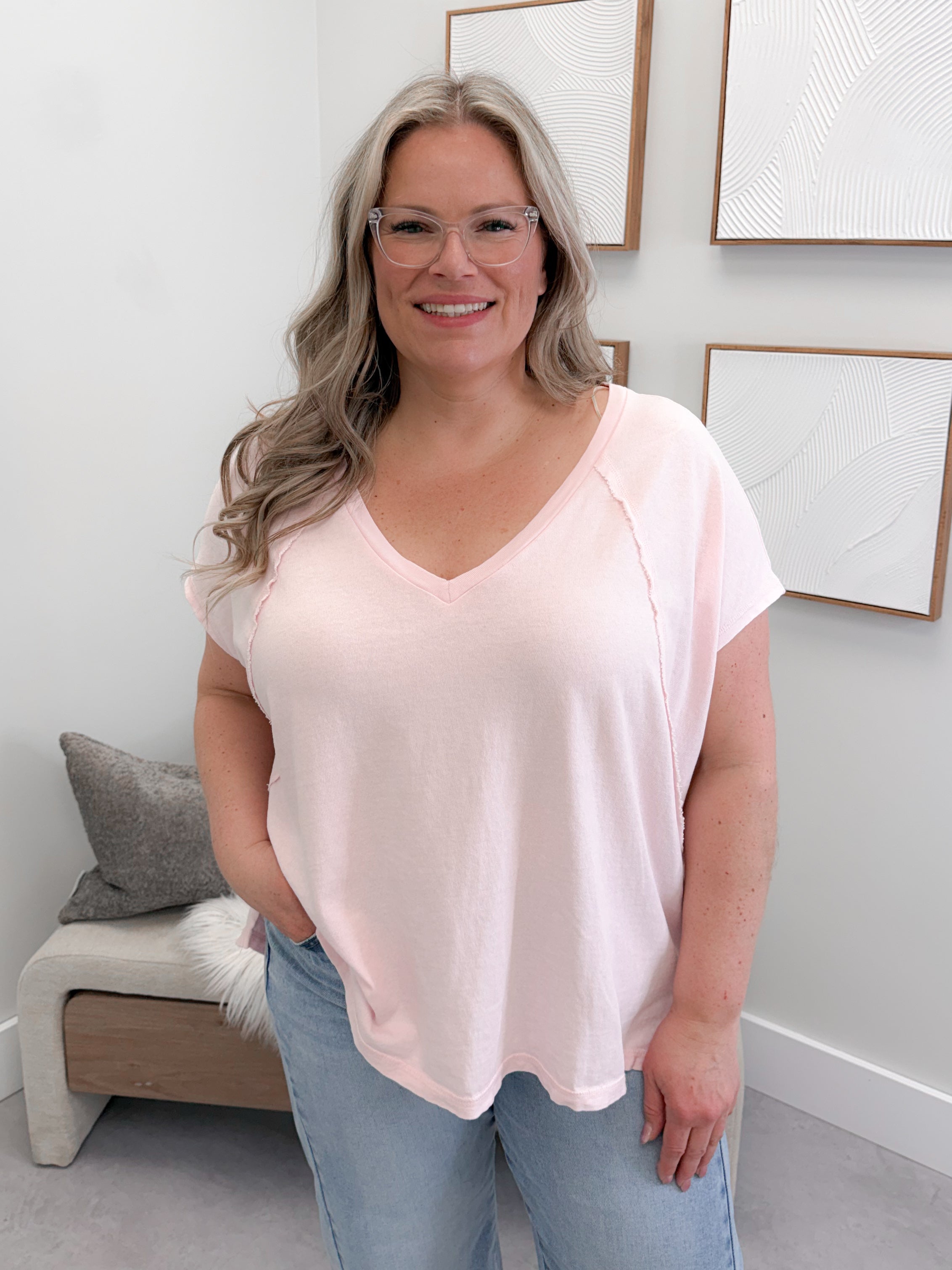 Sun's Out Tee in Candy Pink