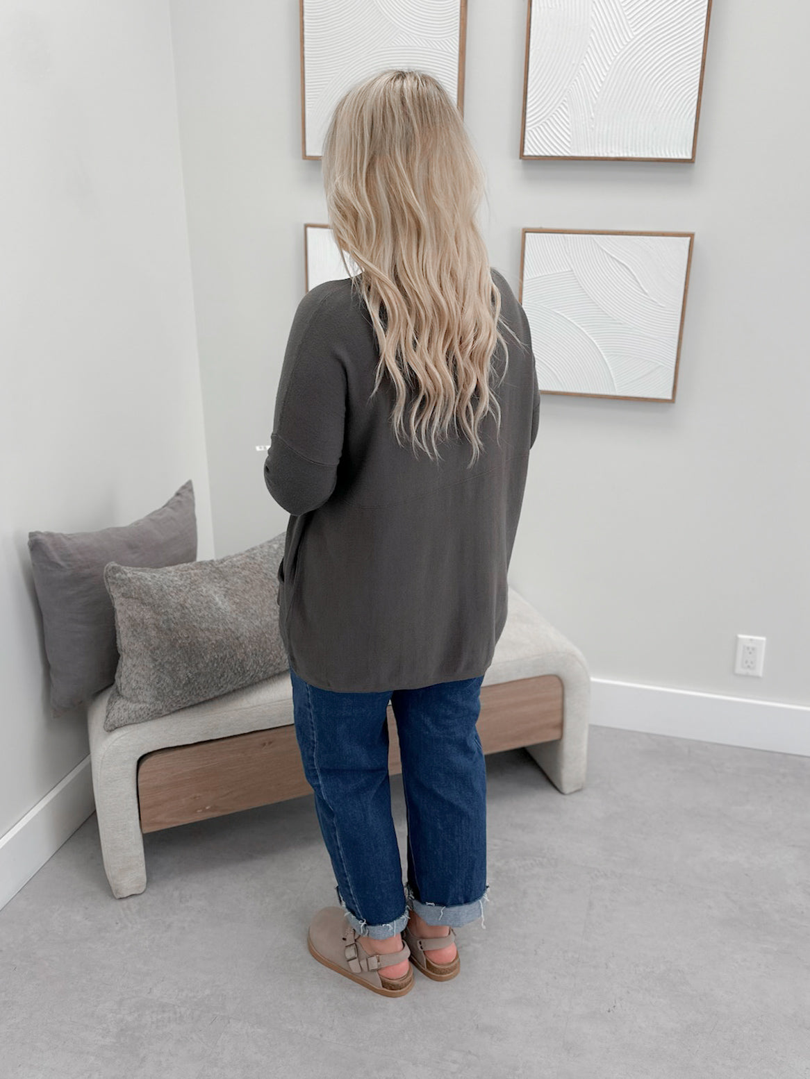 229 Pocket Sweater in Iron by Twenty Nine The Label