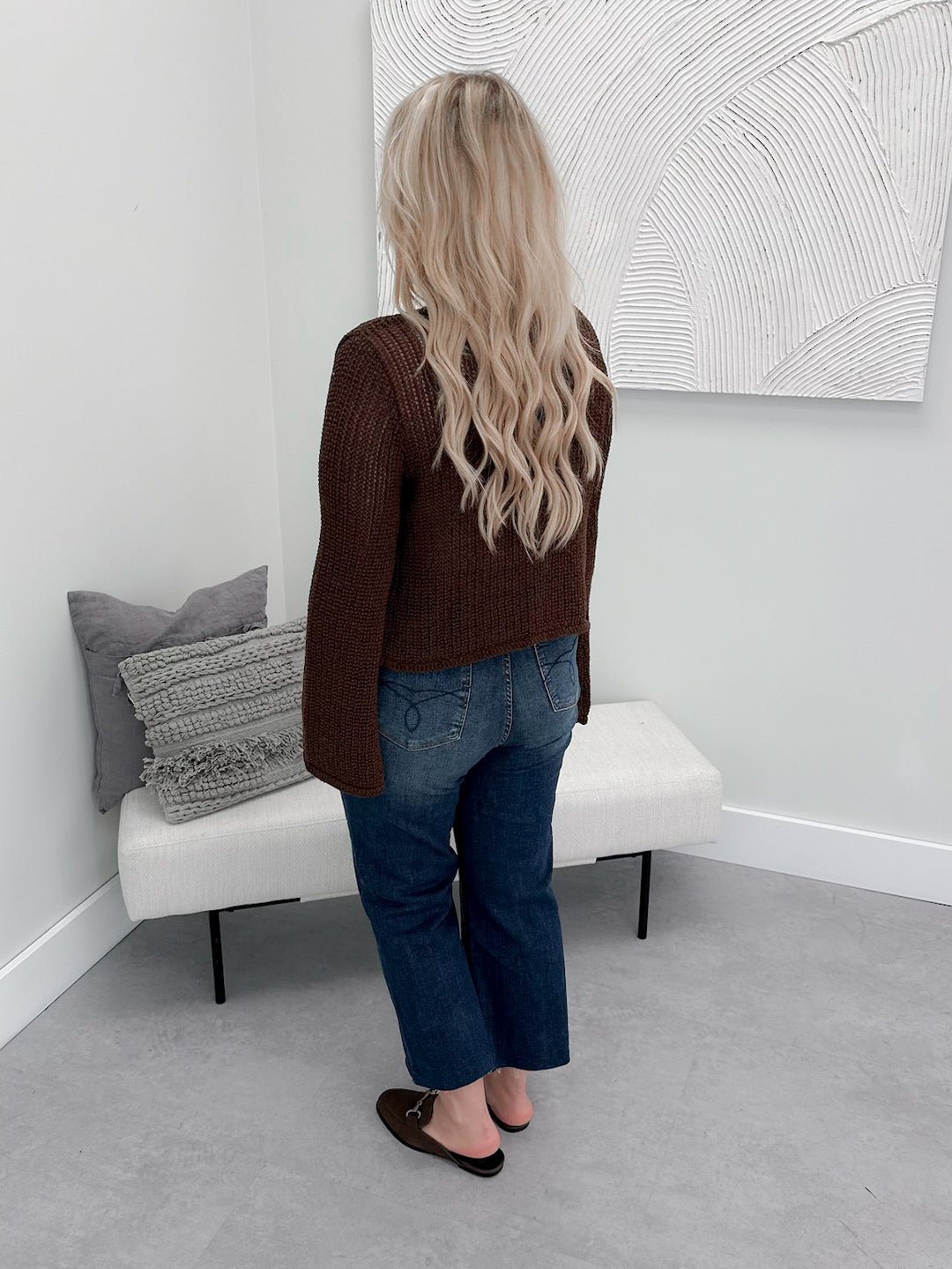 Desi Cardi in Brown