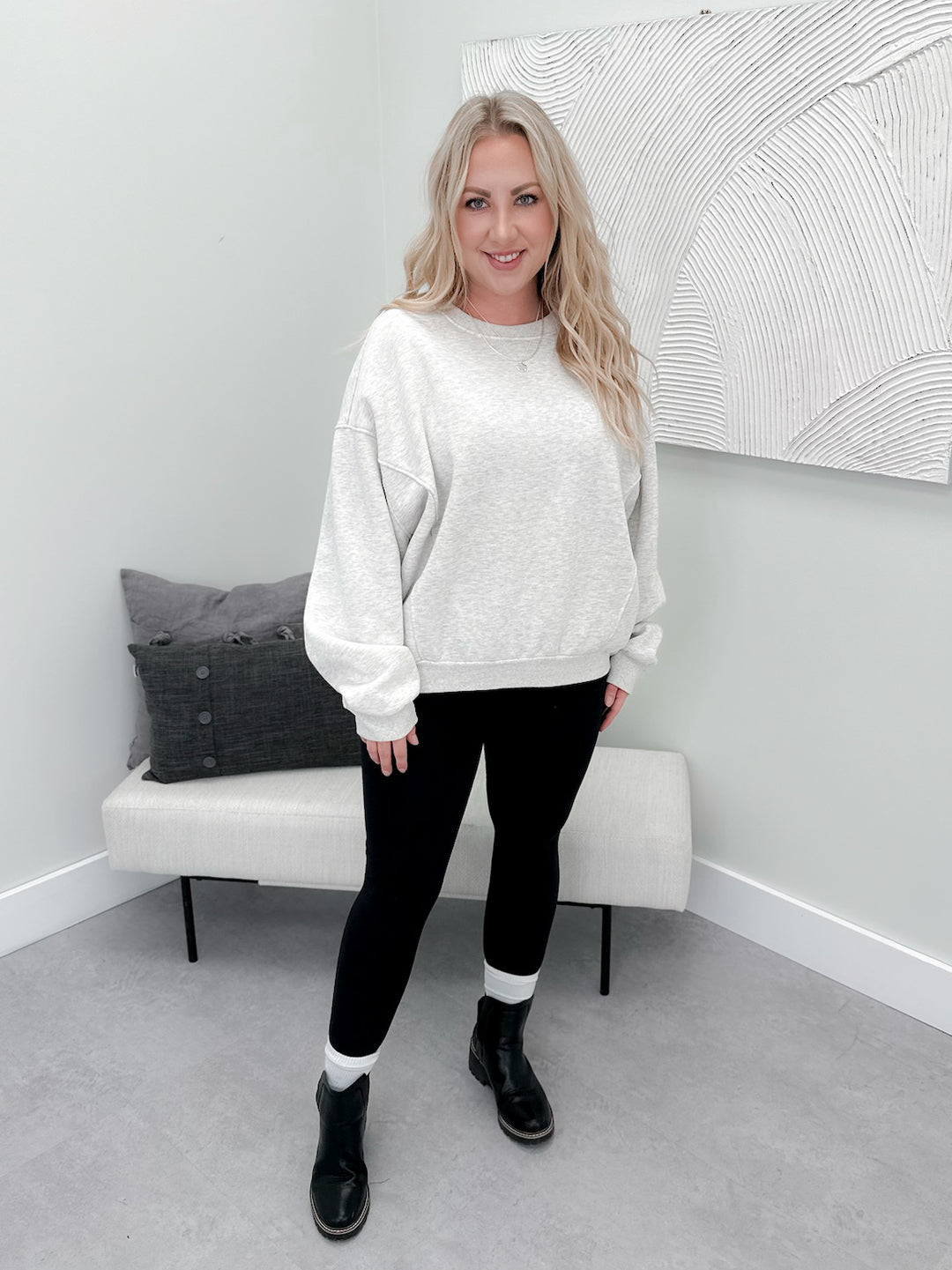 Maren Pullover in Grey