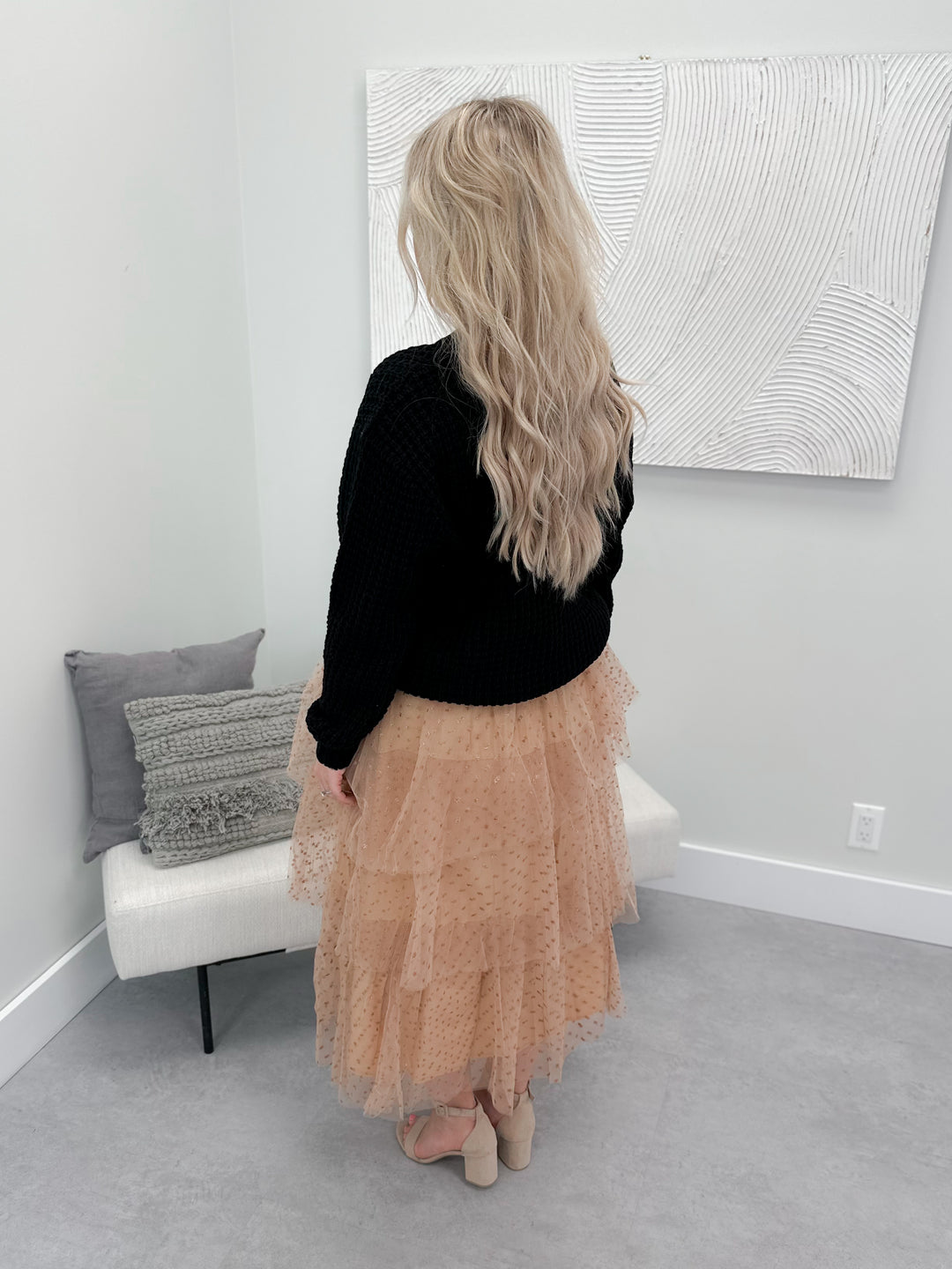 Twinkle Tulle Skirt in Rose Gold