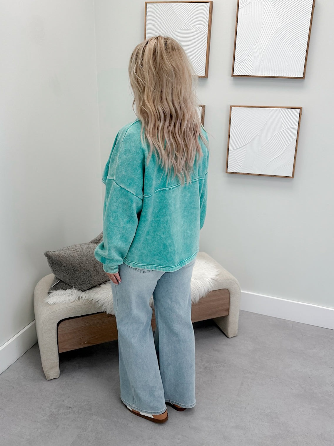 Logan Shacket in Turquoise