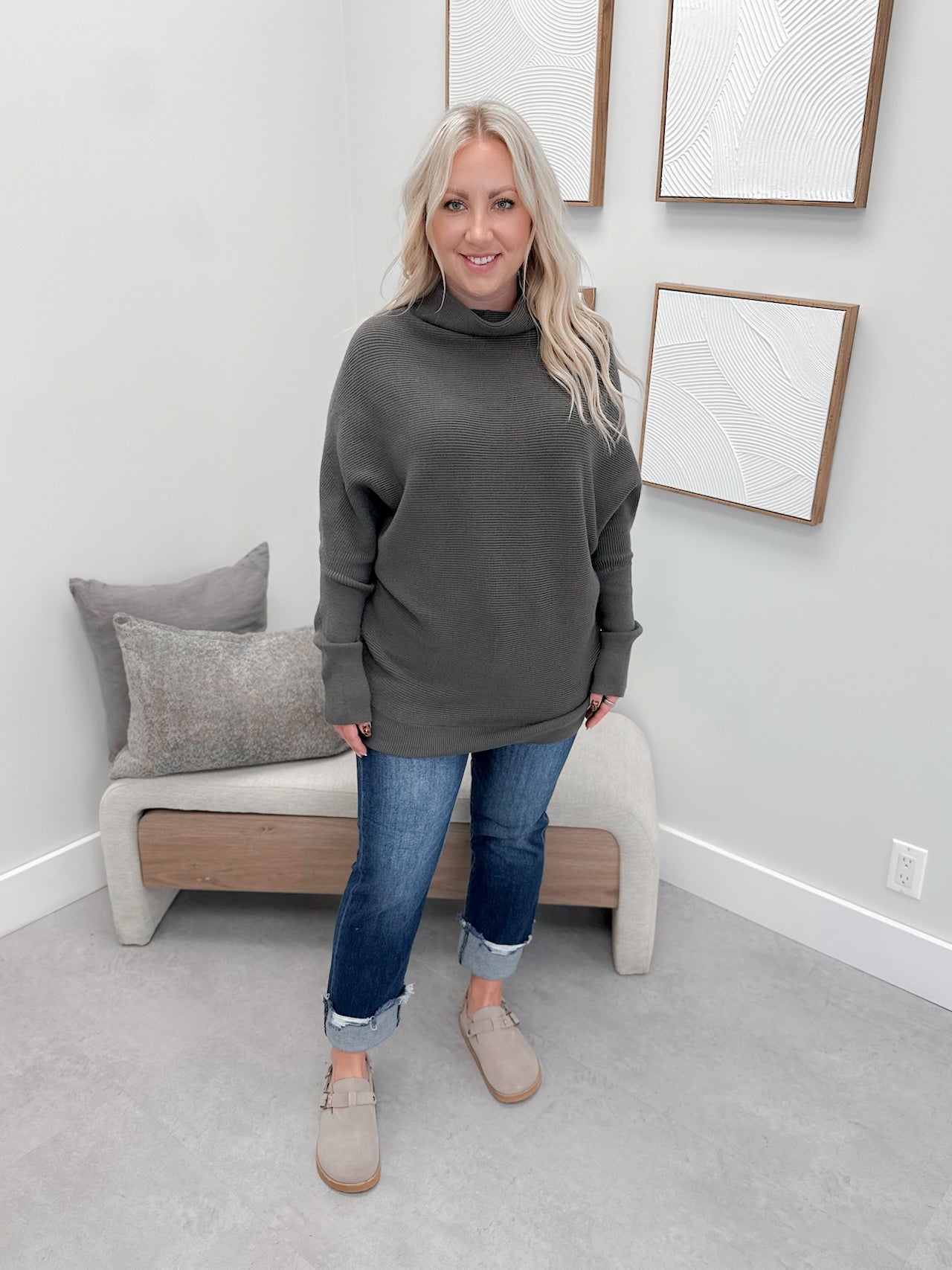 1129 Sweater in Iron by Twenty Nine The Label