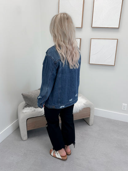 Kerry Boyfriend Jean Jacket in Medium Wash