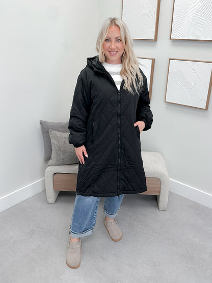 Meadow Quilted Jacket in Black