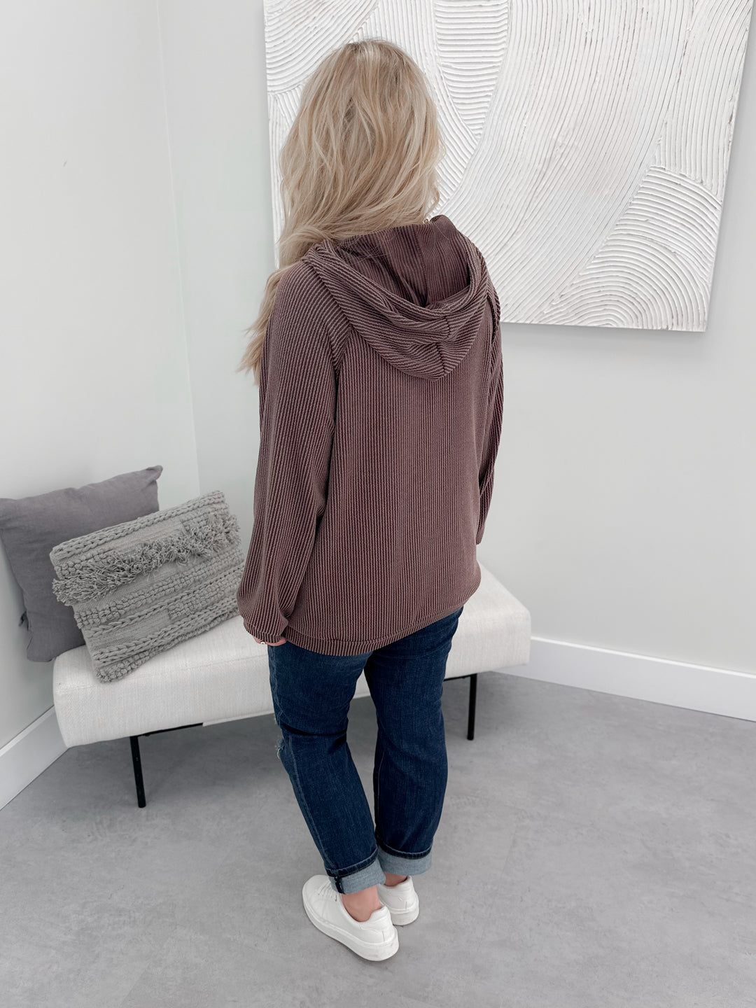 Esti Hoodie in Chocolate Ripple