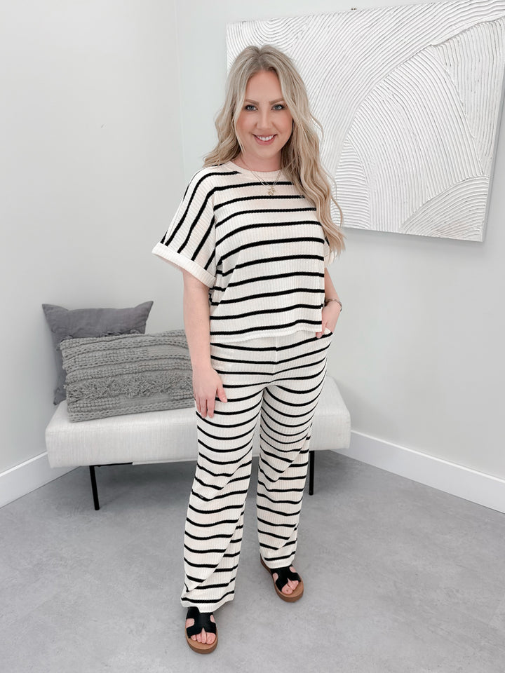 Brigitta Striped Knit Set