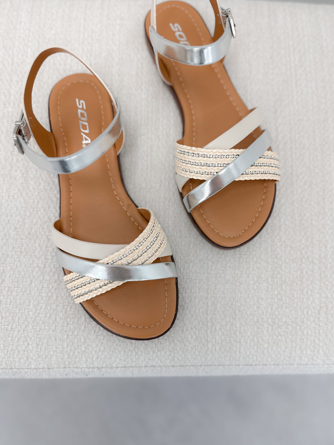 Iris Sandals in Silver Multi