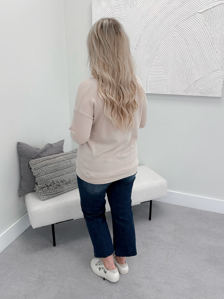 Wynn Ribbed Long Sleeve in Natural