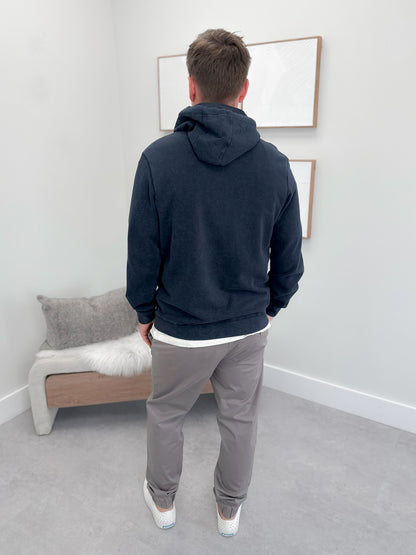 Creed Mens Hoodie in Washed Navy