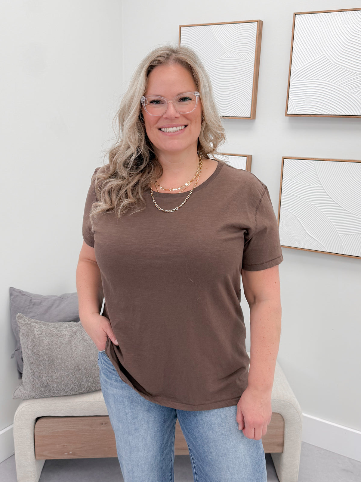 209 Tee in Chocolate by Twenty Nine The Label