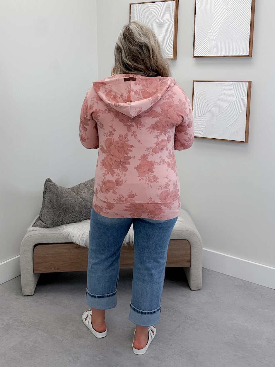 Fullzip Sweatshirt in Cottage Rose by Ampersand Avenue