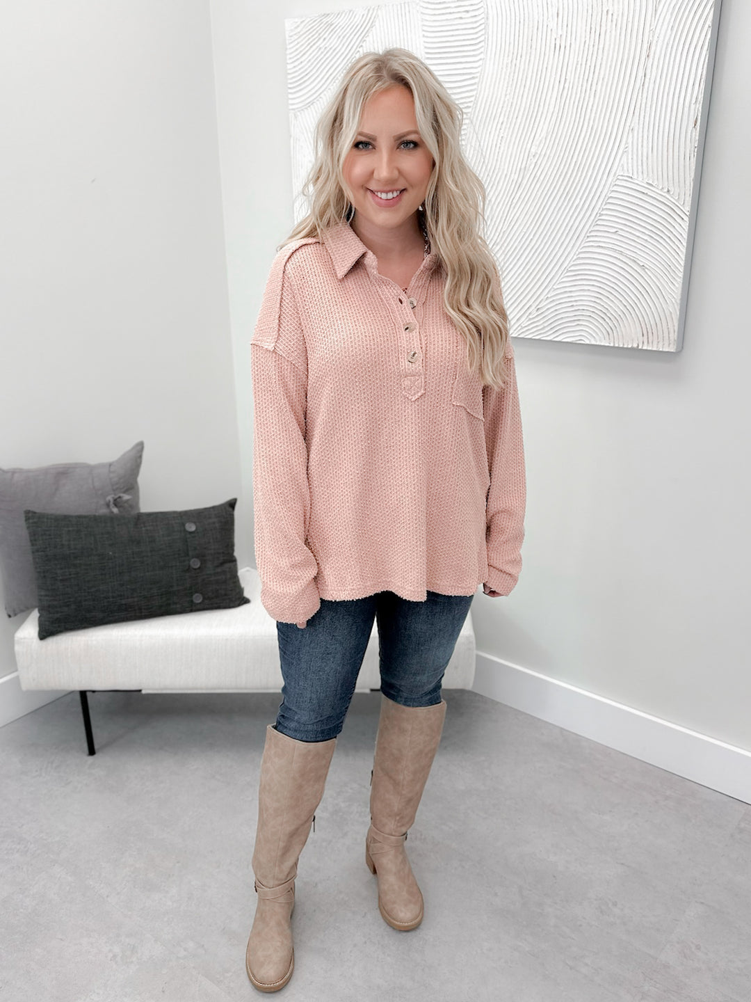 Rosie Pullover in Blush