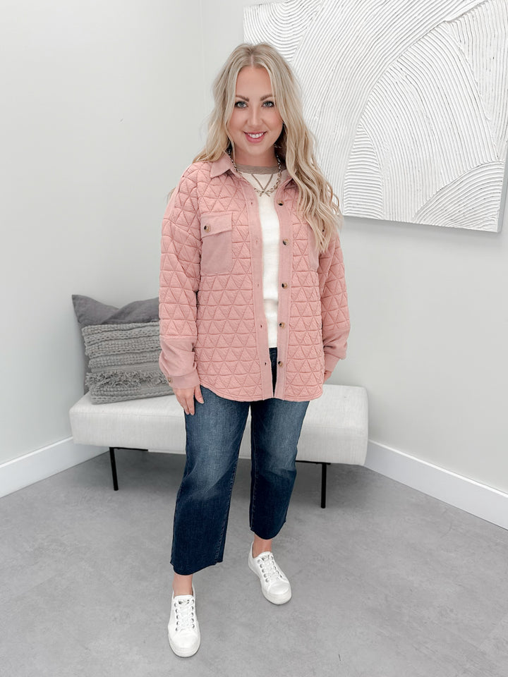 Hayden Shacket in Blush