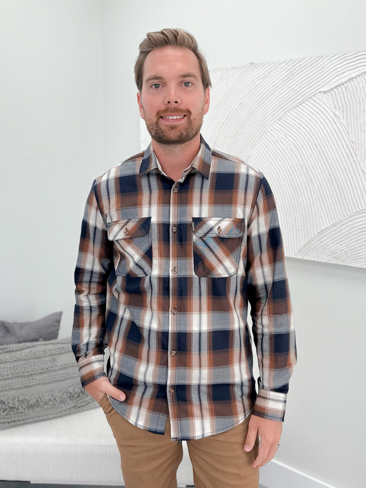 Rexford Mens Button up in Paprika