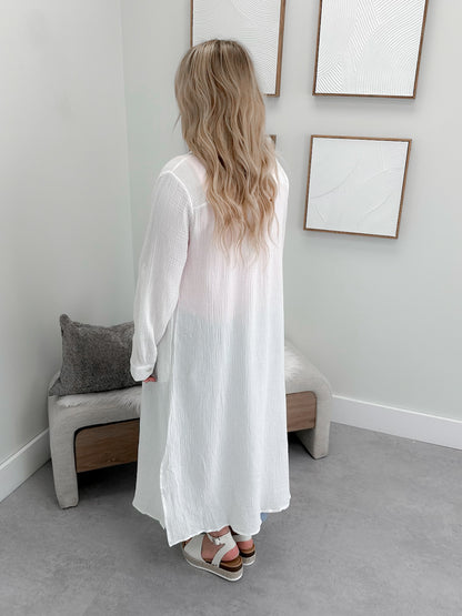 Nykita Gauze Button Maxi in Coconut