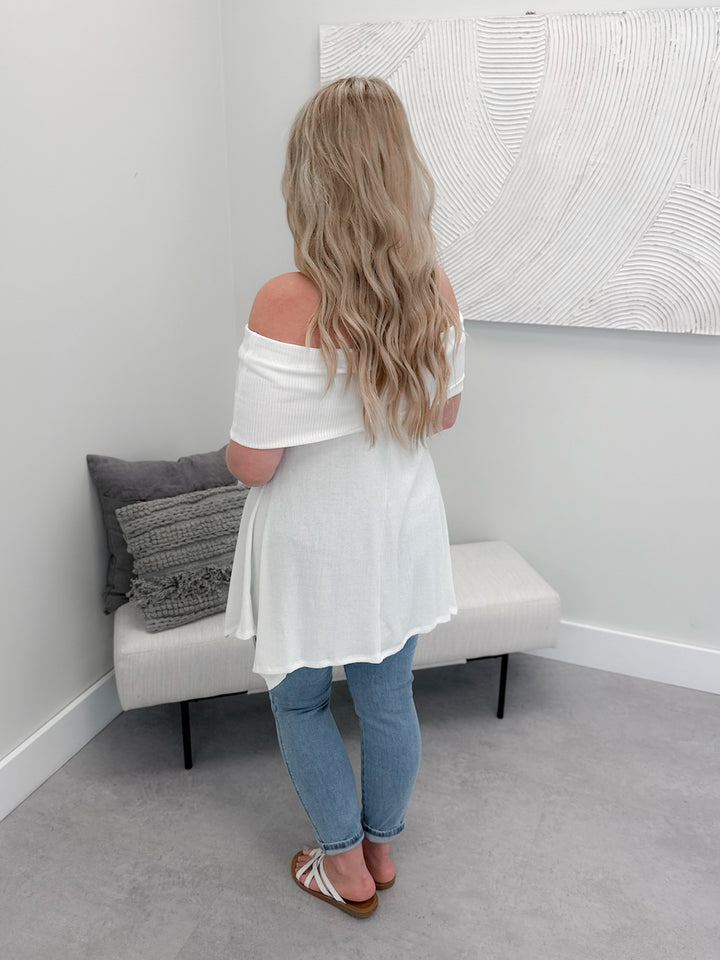 Sutton Off The Shoulder Top in Ivory