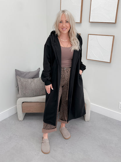 Harmony Hooded Cardigan in Black