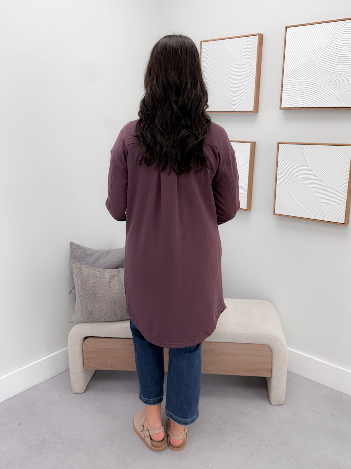 501 Shacket in Plum by Twenty Nine the Label