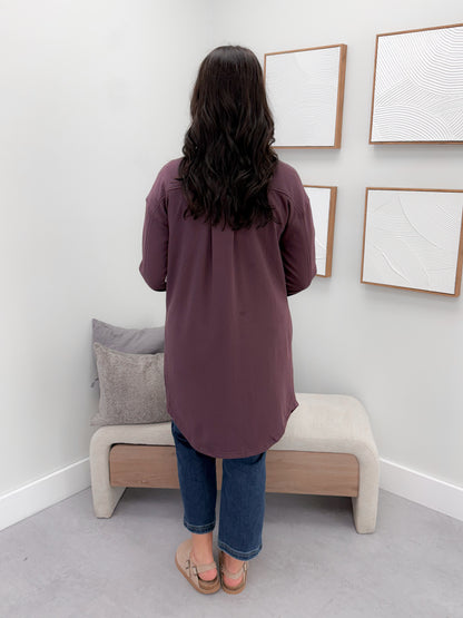 501 Shacket in Plum by Twenty Nine the Label