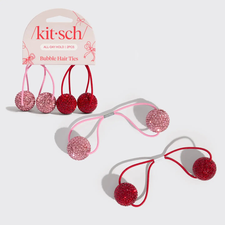 Holiday Bubble Hair Ties 2PC Set by Kitsch