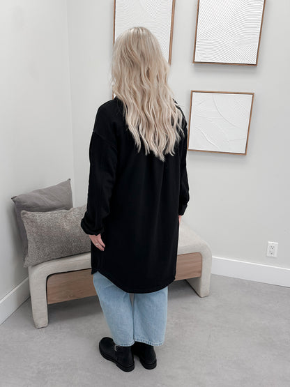 501 Shacket in Black by Twenty Nine the Label